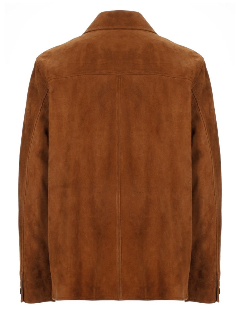 Saint Laurent Suede Single Pocket Overshirt