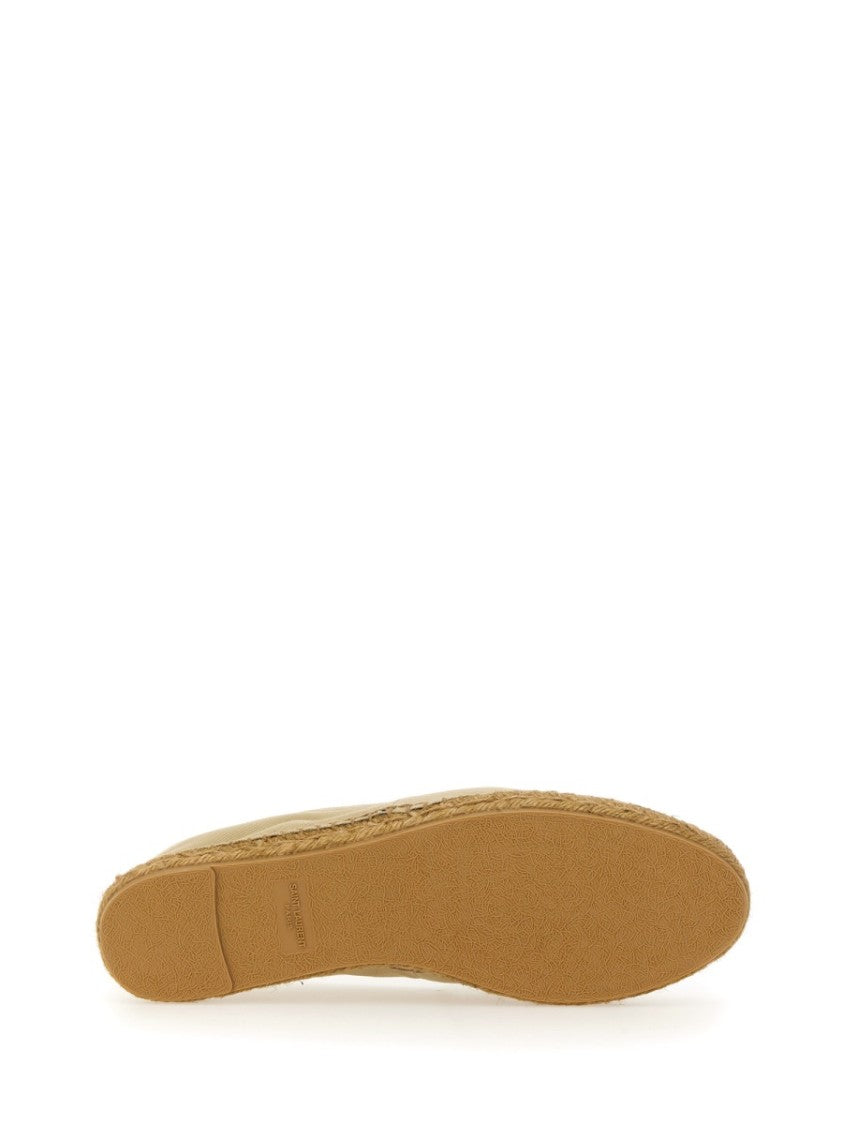 Saint Laurent Gabardine Slip-On Espadrilles With Jute-Wrapped Sole