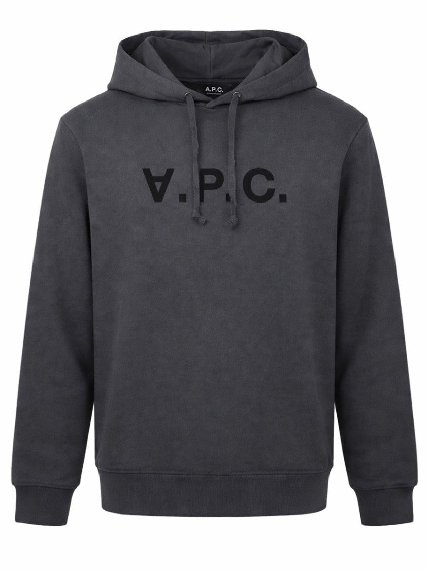A.P.C. Grey Biological Cotton Hooded Sweatshirt