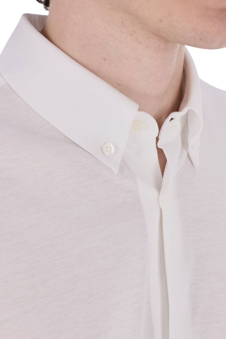 Herno Button-Down Cotton Crepe Shirt