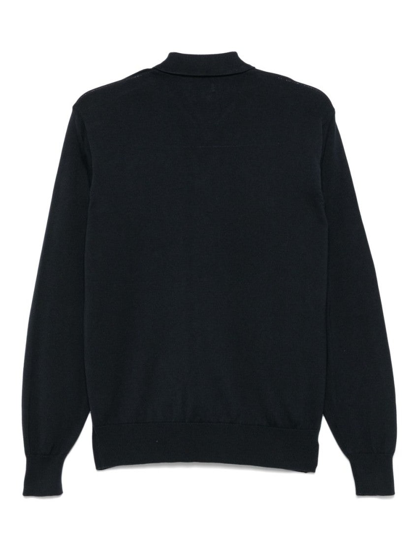 Doppiaa Navy Blue Knitted Long Sleeve Shirt