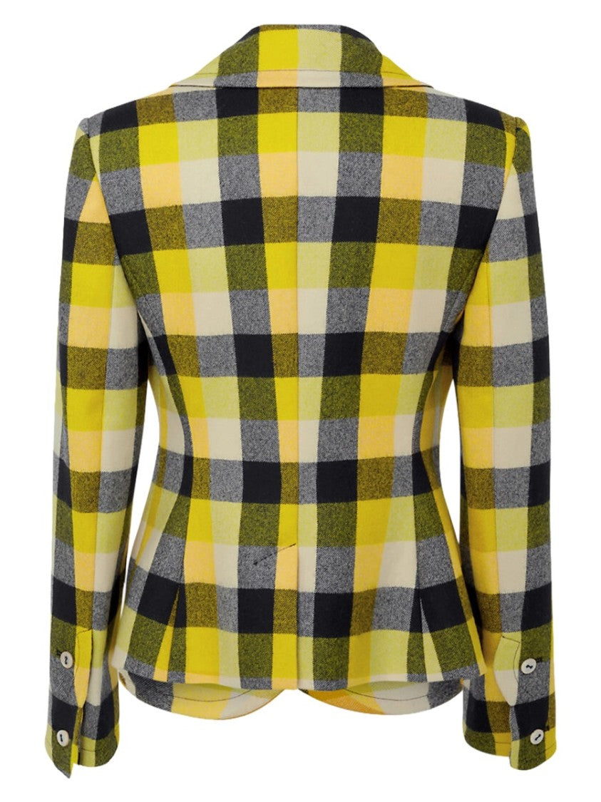 Vivienne Westwood Multicolor Virgin Wool Georgia Checkered Blazer