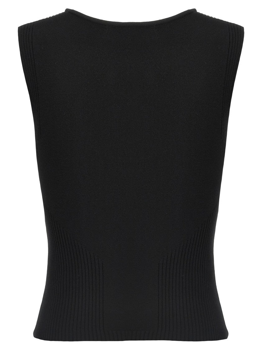 Marine Serre 'Moon Jewelry Knit Open Neck' Top