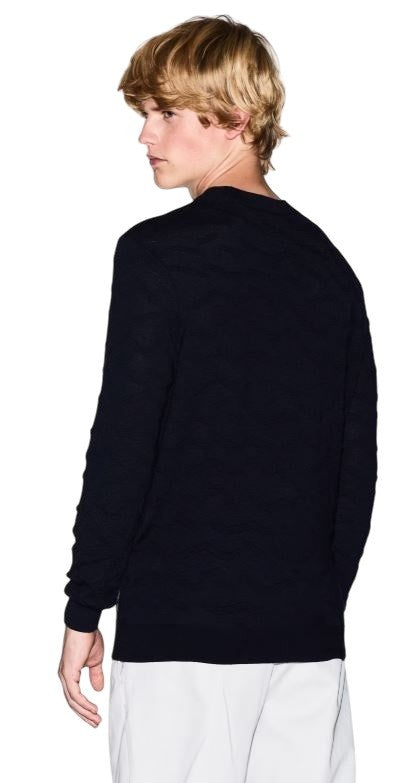 Armani Exchange Textured Knit Sweater Ribbed Details