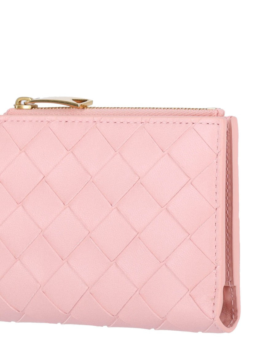 Bottega Veneta Small Bi-Fold Wallet – Pink