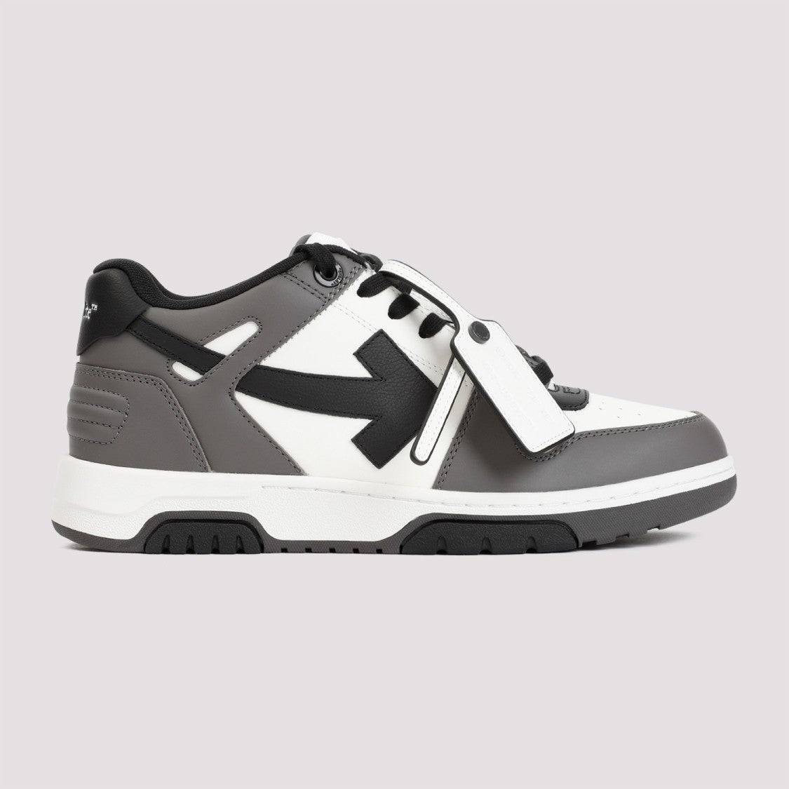 Off-White Out Of Office Dark Grey Leather Sneakers
