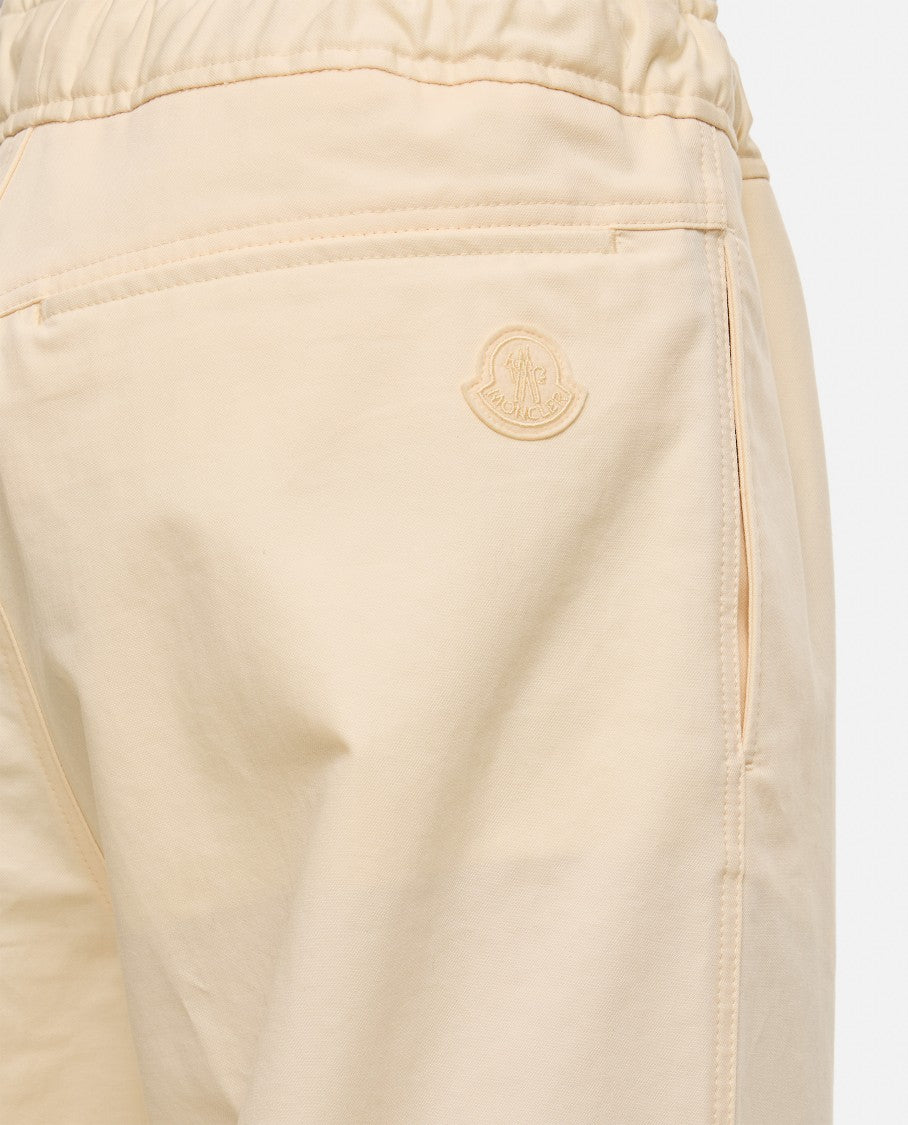 Moncler White Cotton Trousers