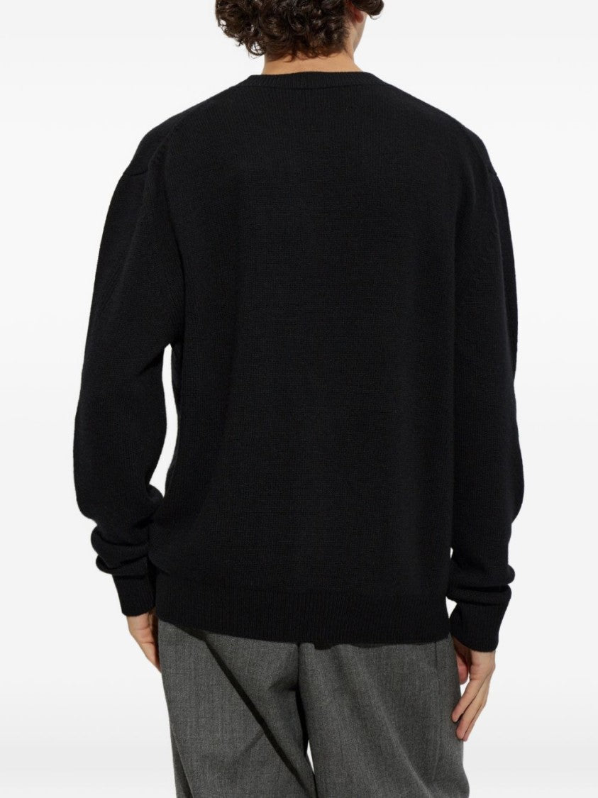 Givenchy Black Wool-Cashmere Crewneck Sweater