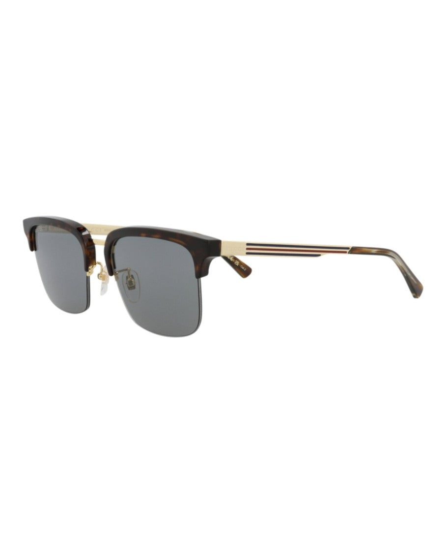 Gucci Square-Frame Acetate Sunglasses With Tortoiseshell Pattern