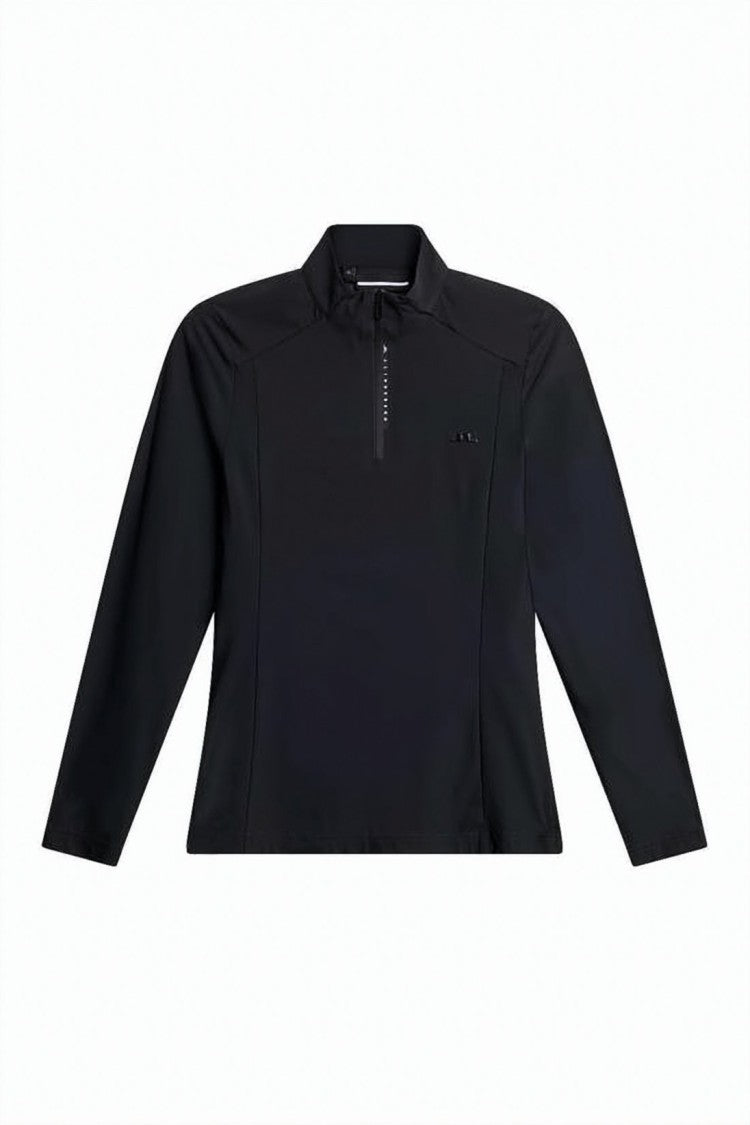 J Lindeberg Fitted Black Jacket With High Collar