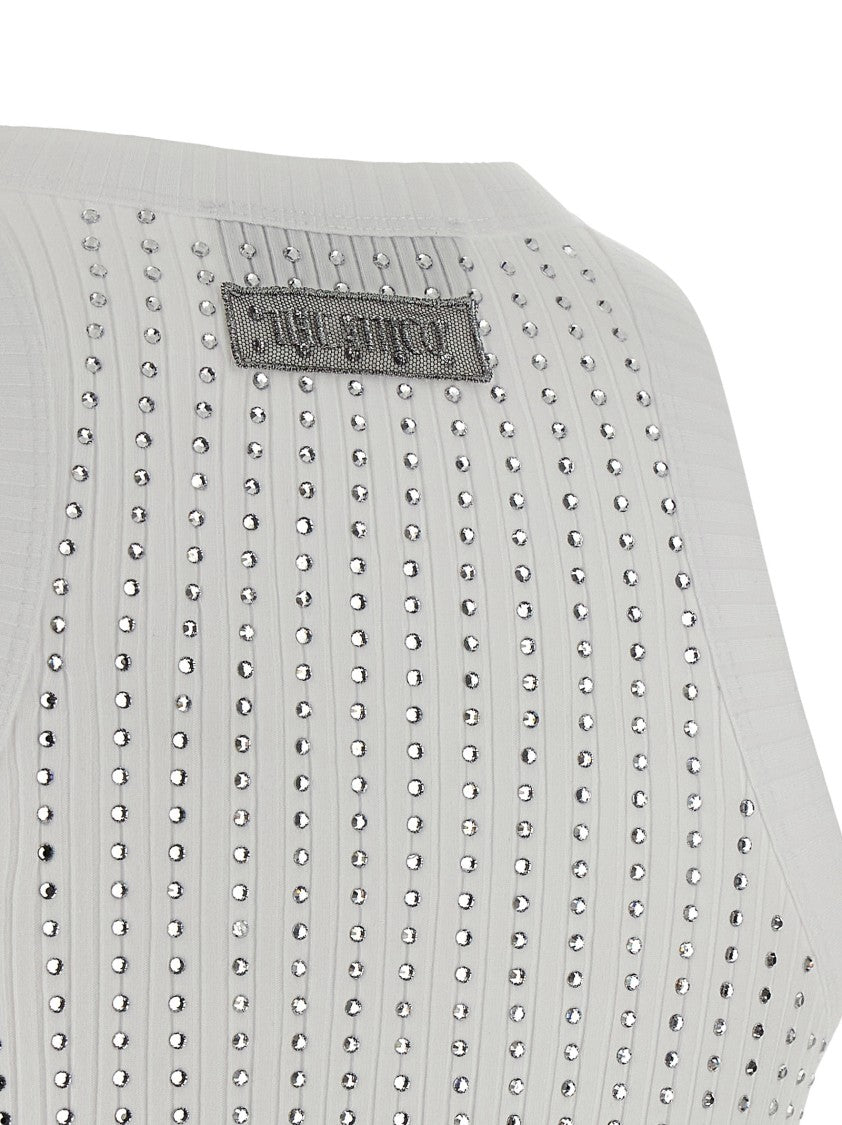 The Attico Rhinestone Tank Top