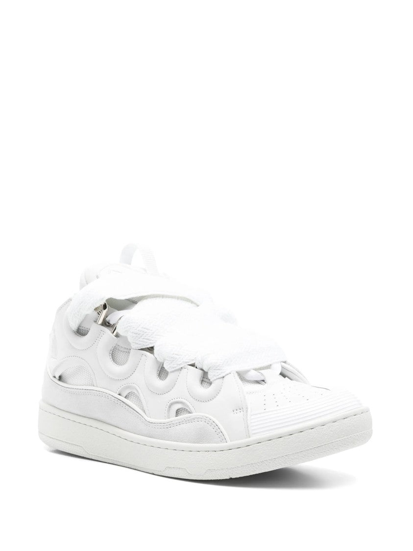 Lanvin White Curb Sneakers Calf Leather Sneakers