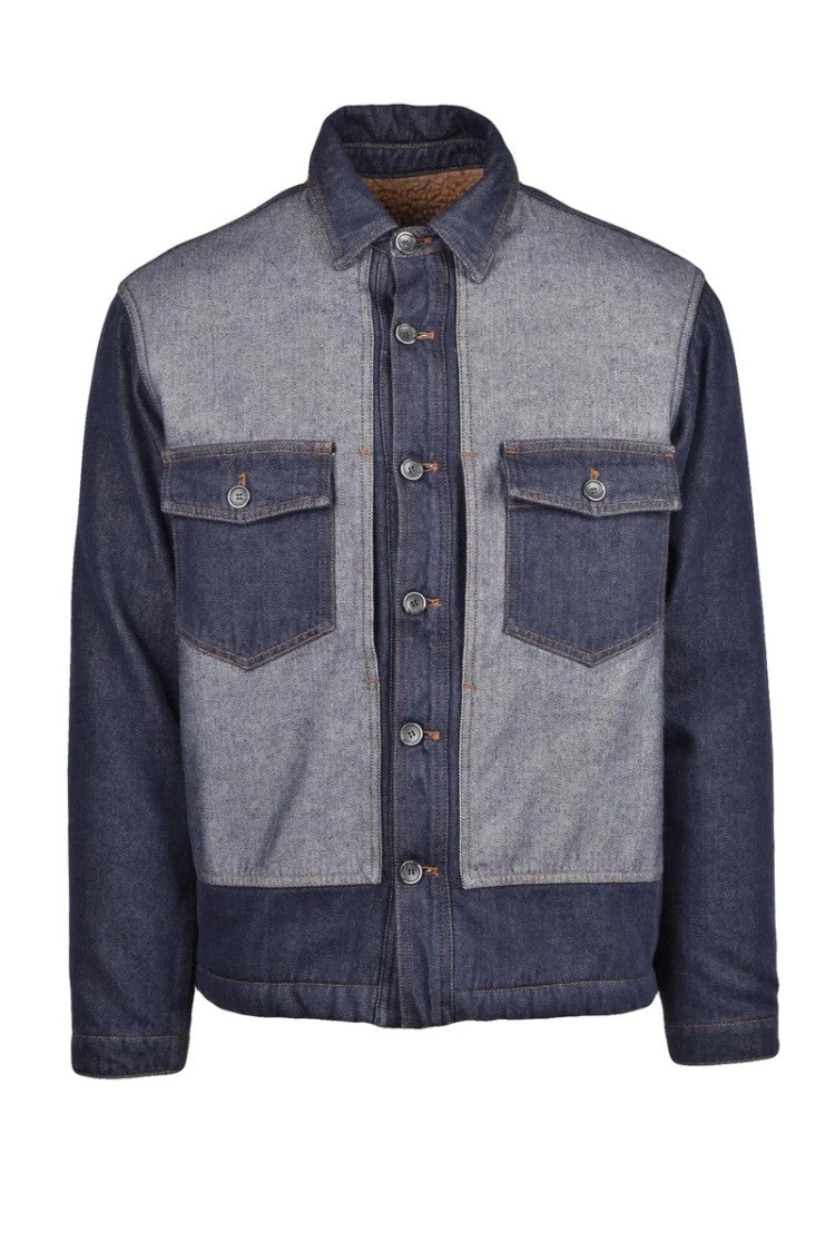 Nine In The Morning Denim Jacket Plush - Blue