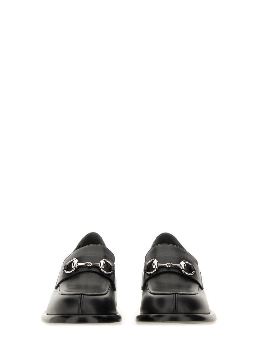 Gucci Silver Clamp Calfskin Mules