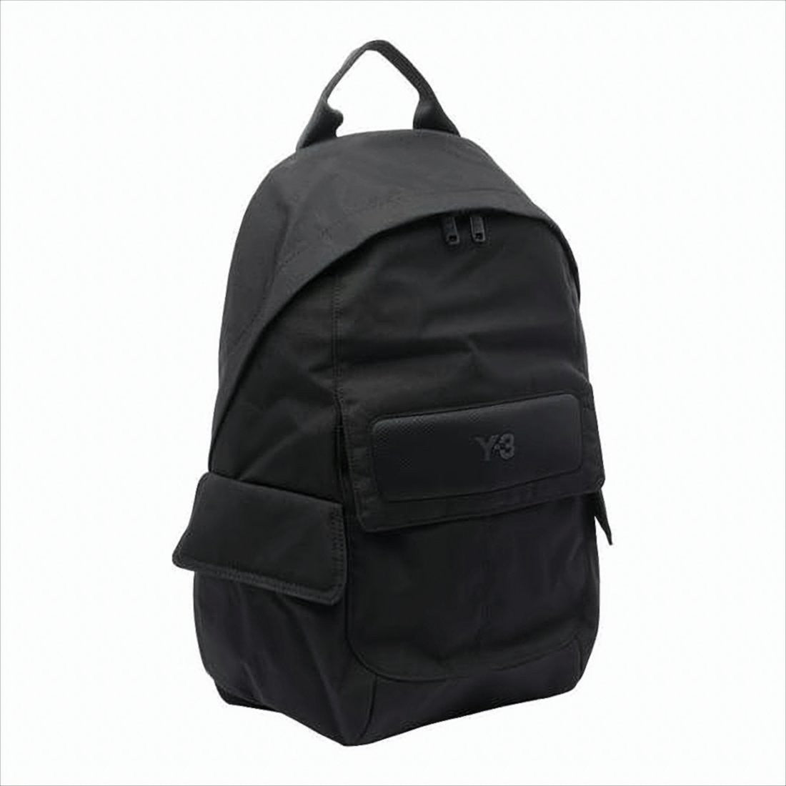 Y-3 Black Nylon Backpack With Textured Flap