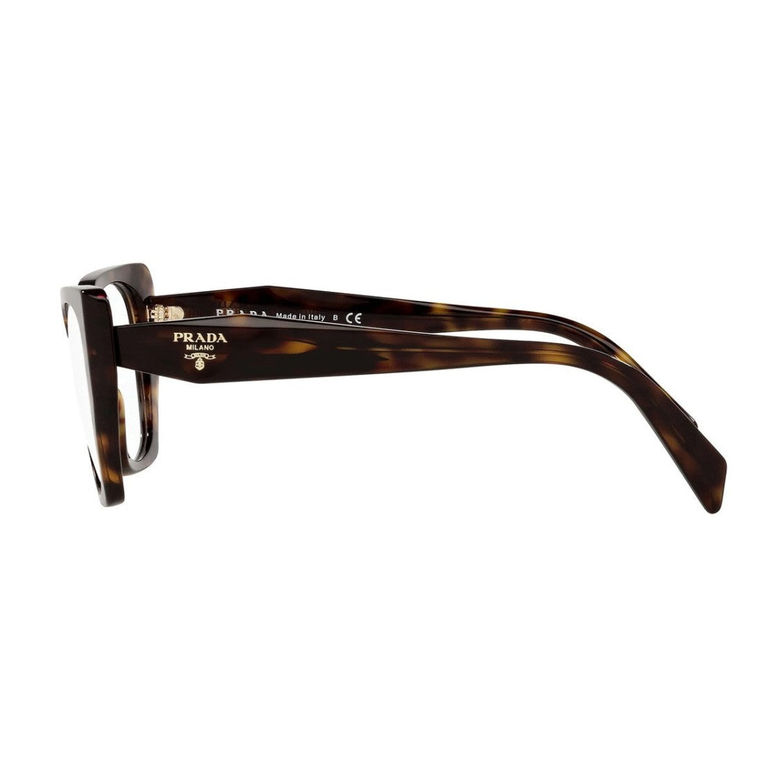 Prada Havana Pr 18Wv Squared Cat-Eye Eyeglasses