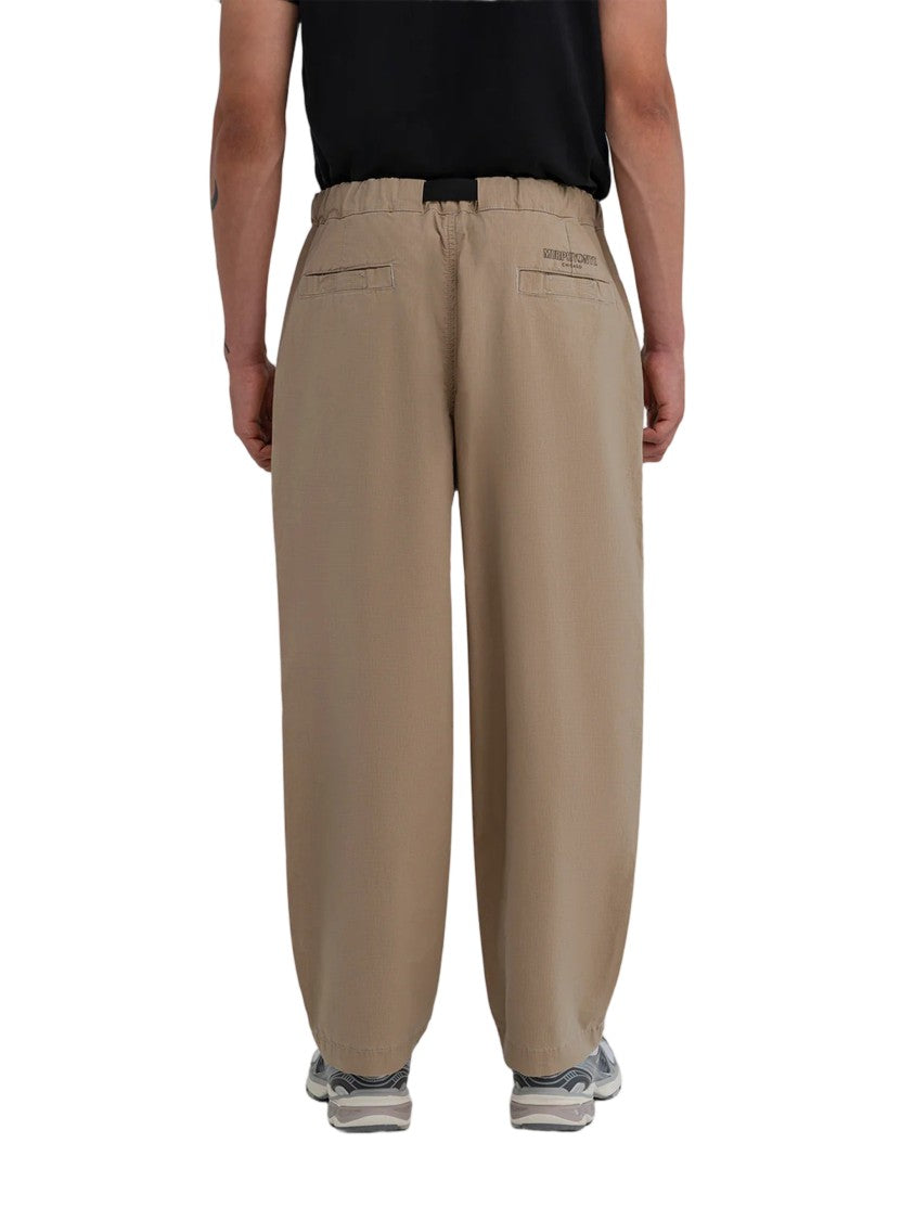 Murphy & Nye Black Belt Tiller Wide Leg Cotton Pants