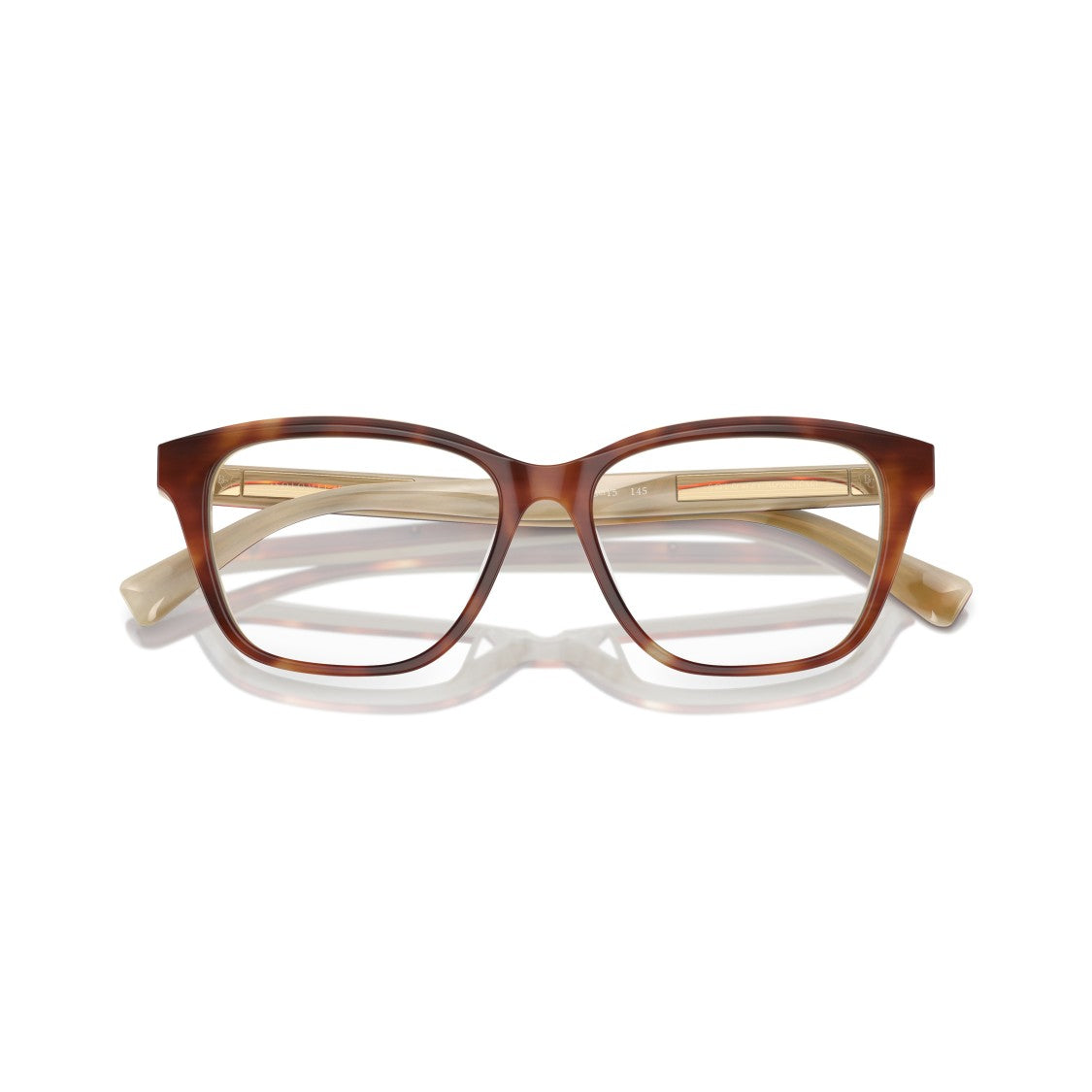 Brunello Cucinelli 0Bc3004 Translucent Beige Cat-Eye Sunglasses With Tortoiseshell Arms