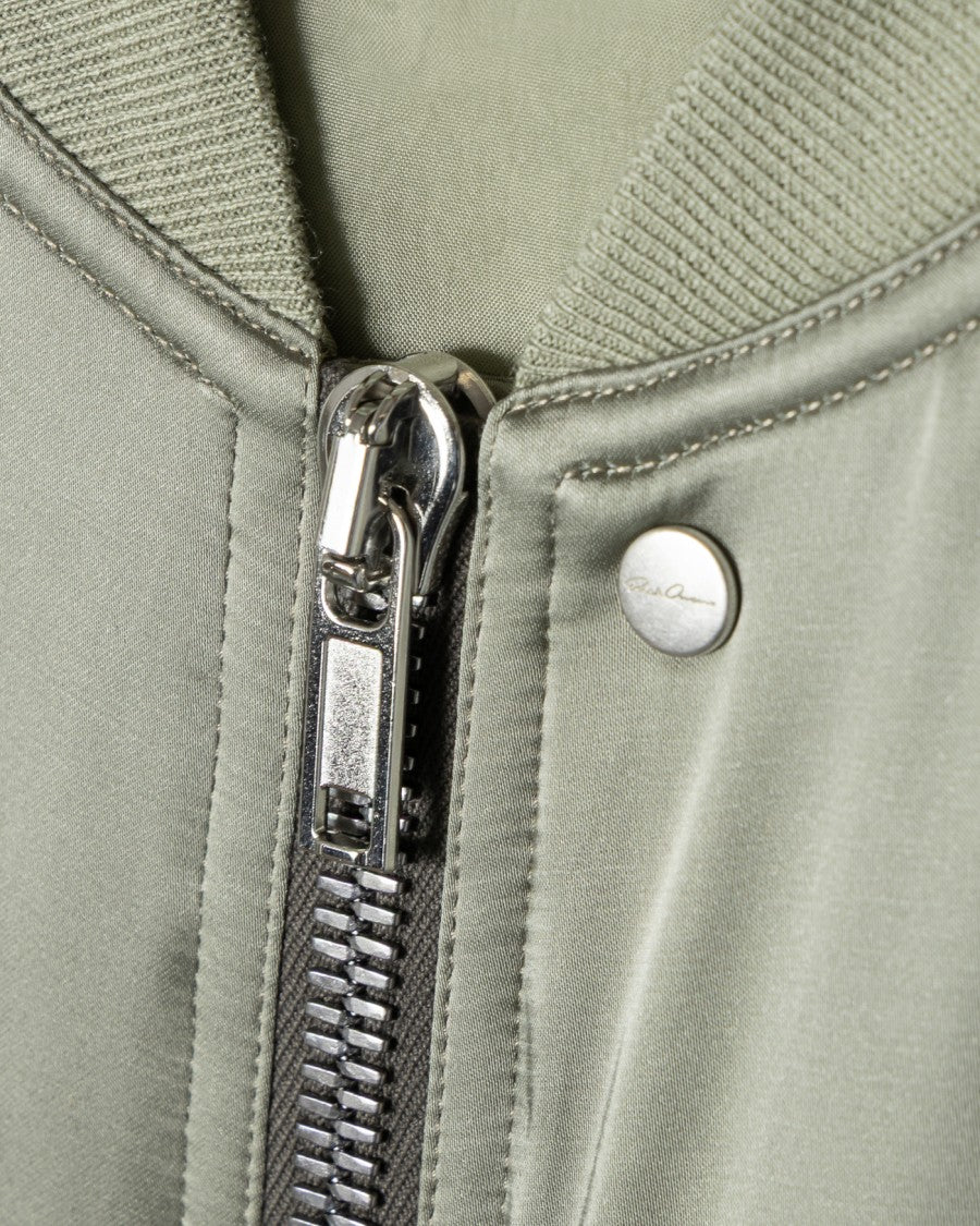 Rick Owens Oversized Celadon Bomber Jacket With Ribbed Details