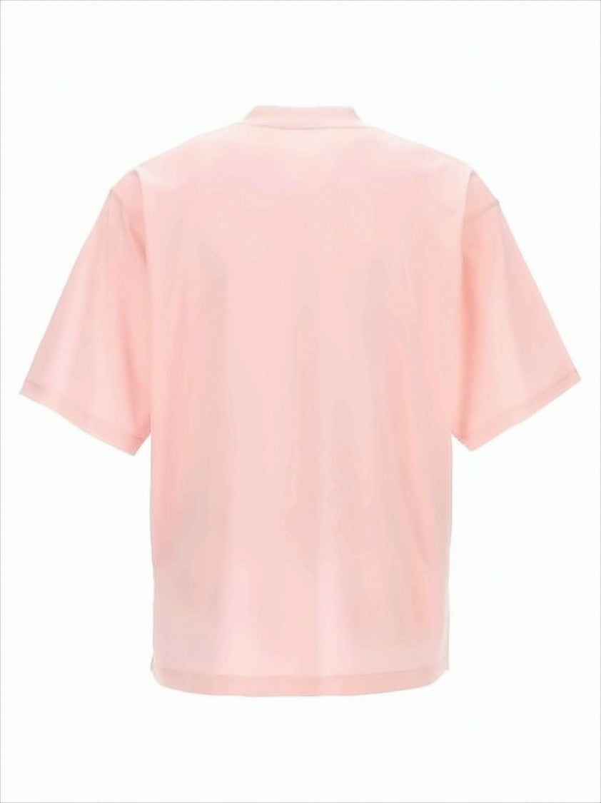 Marni Relaxed Fit Pastel Pink T-Shirt With Centered Logo