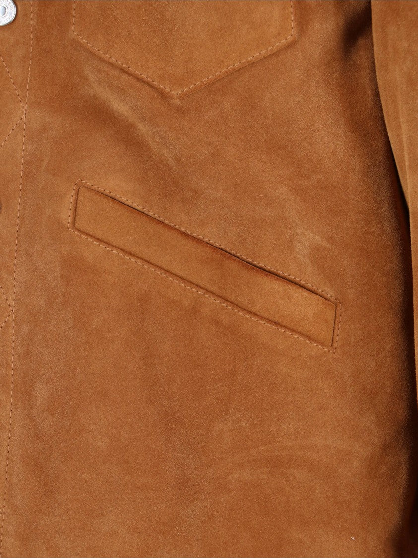 Dsquared2 Structured Brown Jacket With Front Zipper