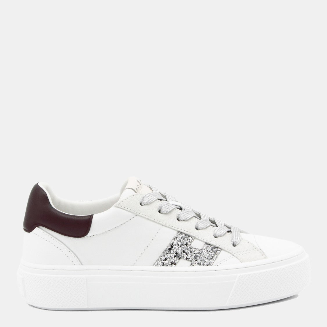 Hogan White And Black Leather Sneakers