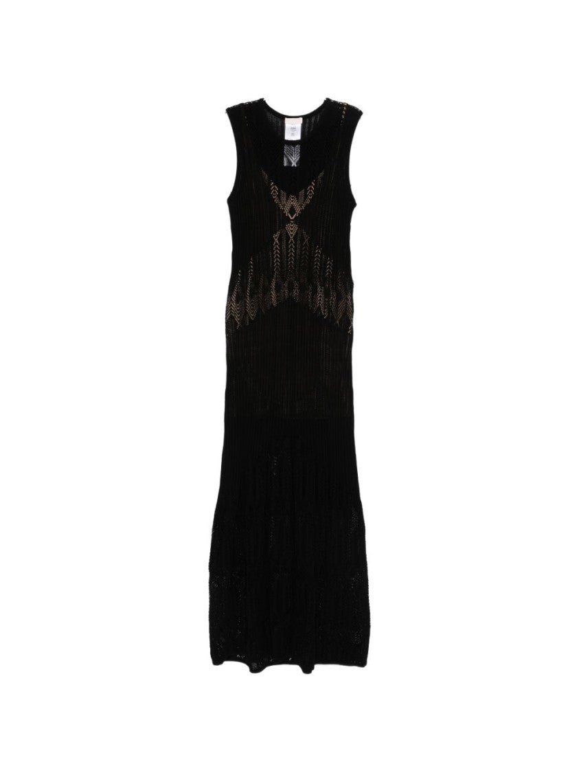 Liu Jo Black Sleeveless Crochet Day Dress