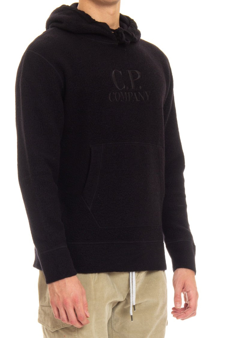 C.P. Company Bear Hoodie Wool With Tone-On-Tone Logo
