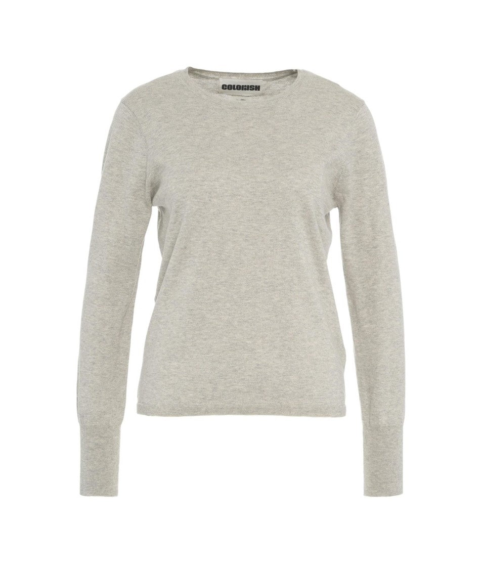 Colorush Ribbed Collar Knit Sweater 'Clio'