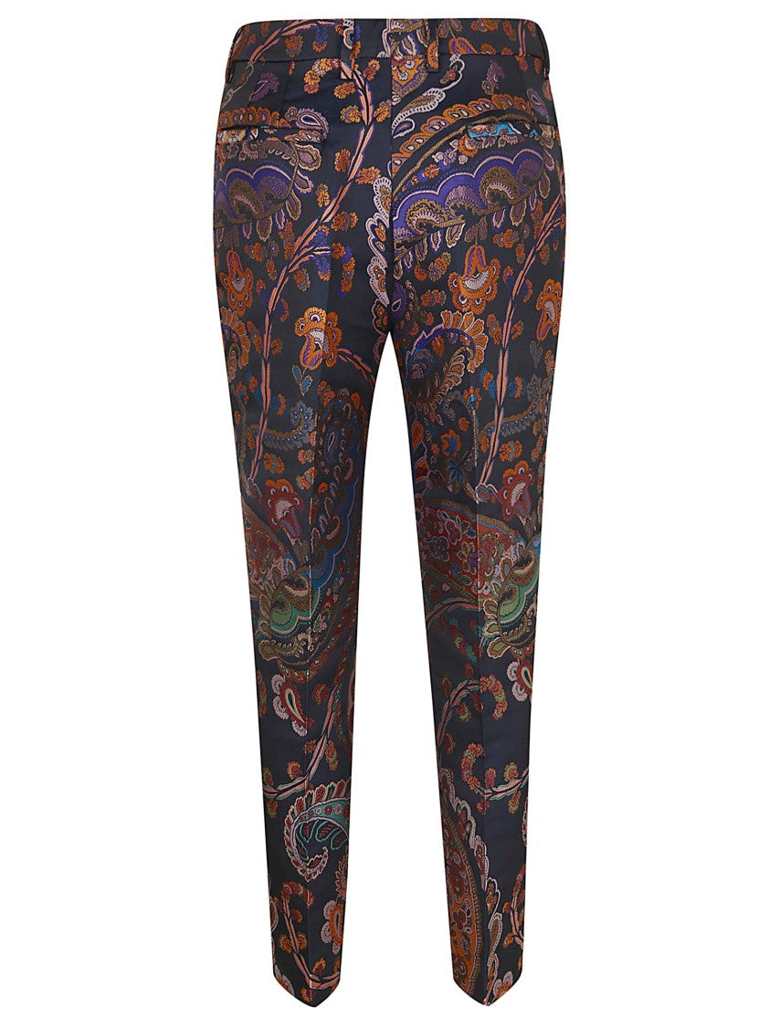 Etro Multicolour Polyester Blend Comfortable Fit Trousers