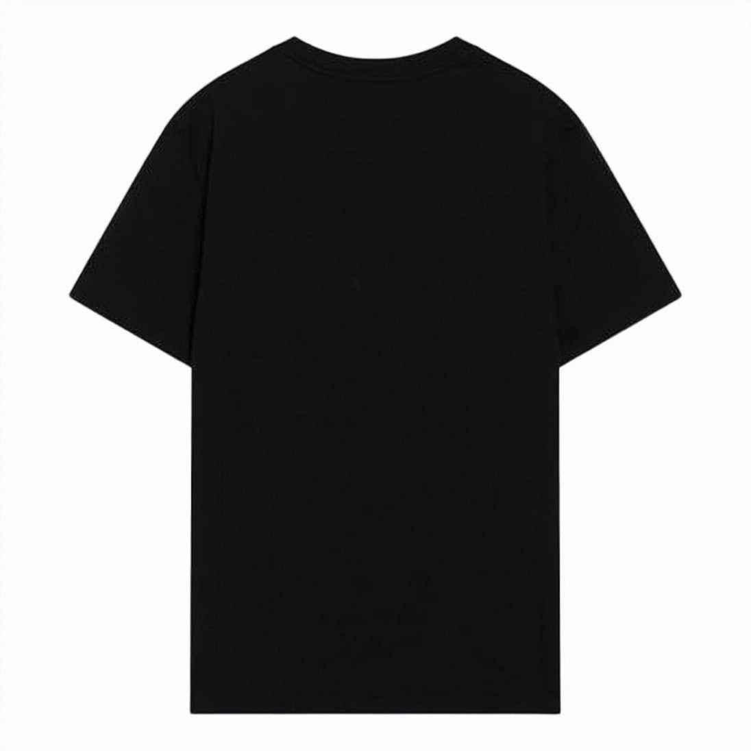 Moncler Short-Sleeve Black Cotton T-Shirt With Detail