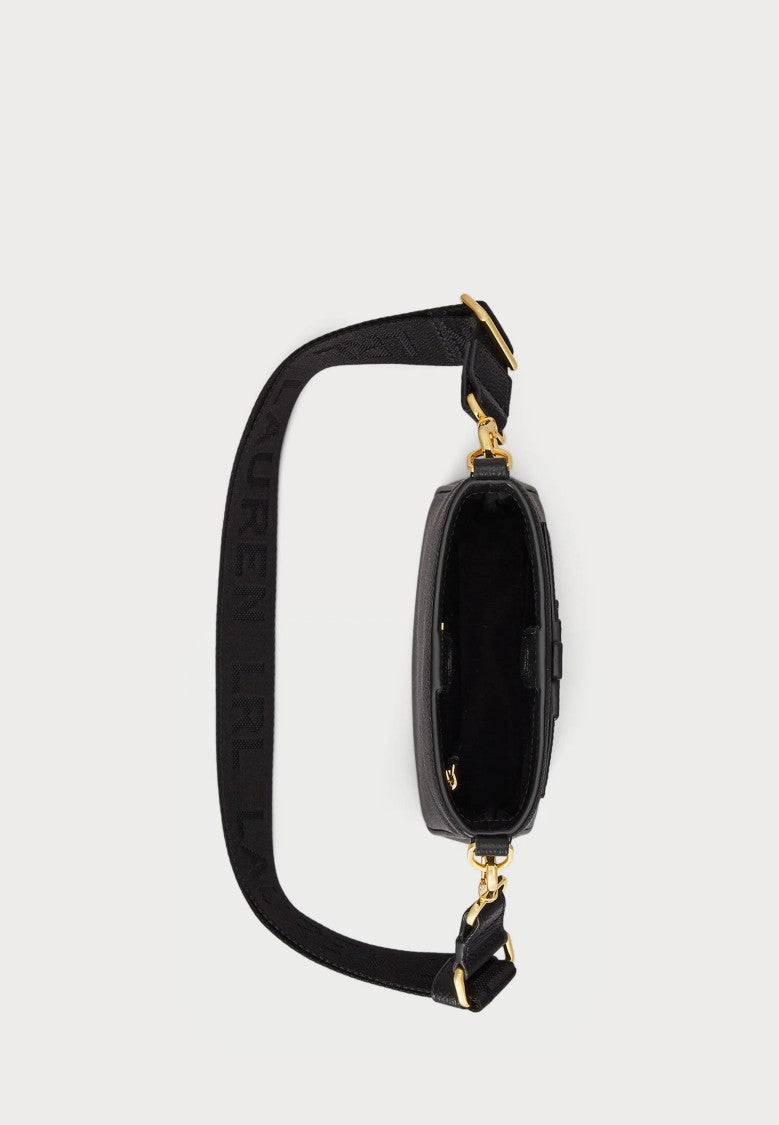 Lauren Ralph Lauren Black Cmryn Small Rattan Crossbody Bag