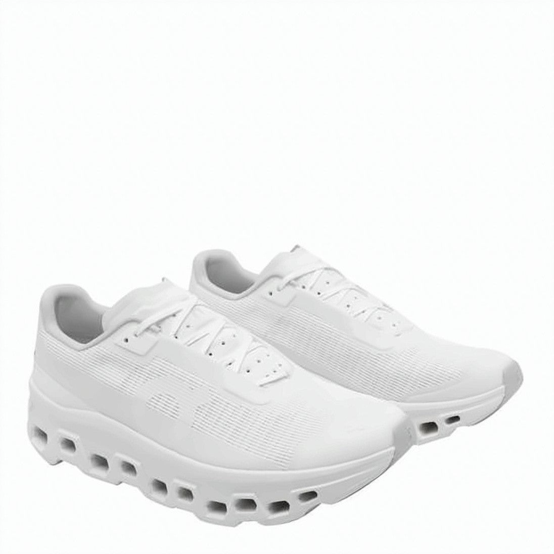 On Running Innovative White Sneaker With Breathable Textile Upper