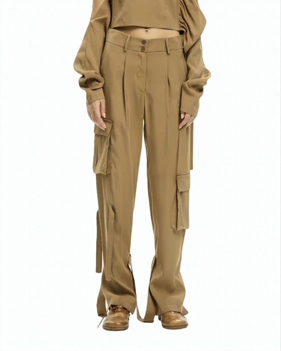 Mlo Utility Cargo Adjustable Hem Trousers