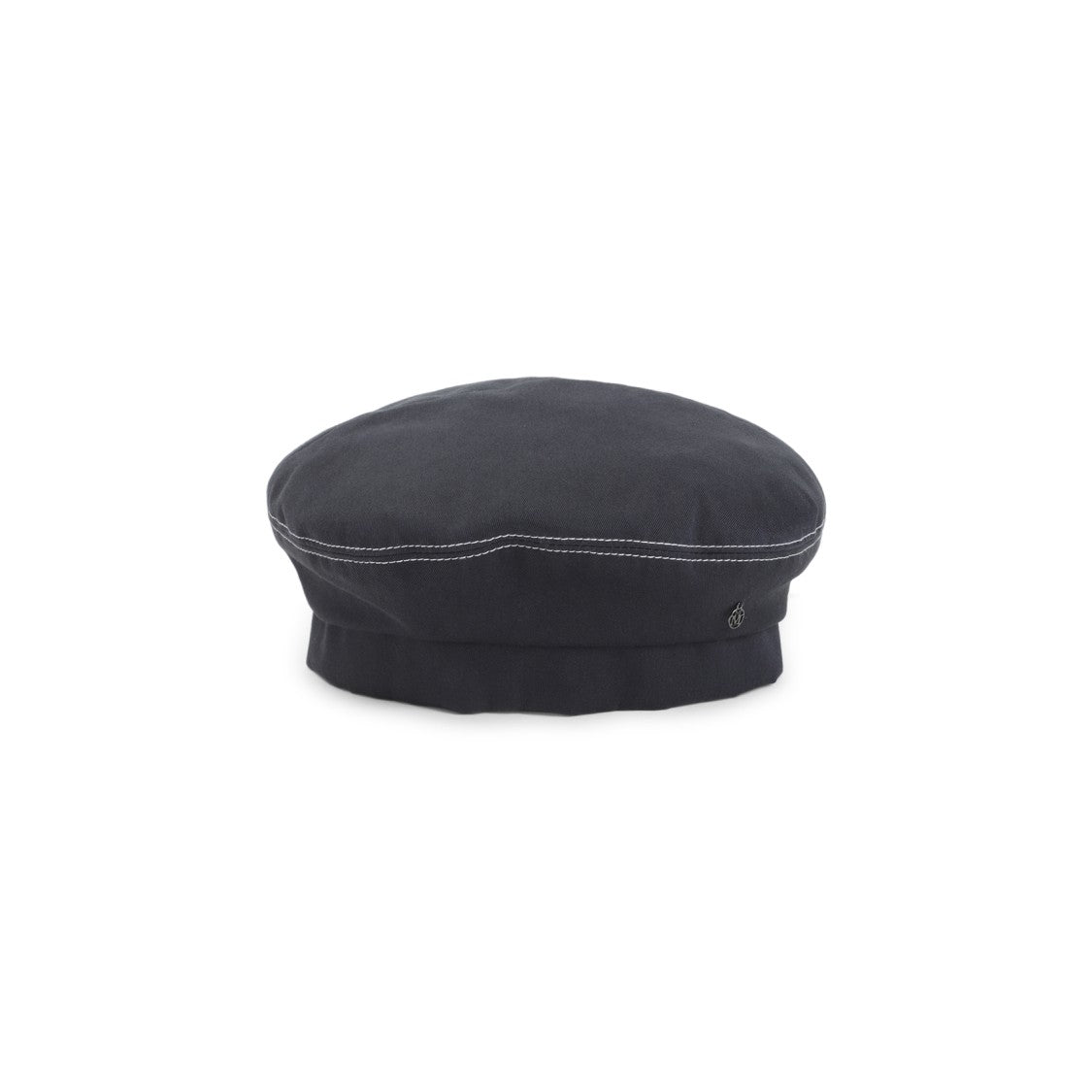 Maison Michel Structured Cotton Hat With Bow And Metallic Detail