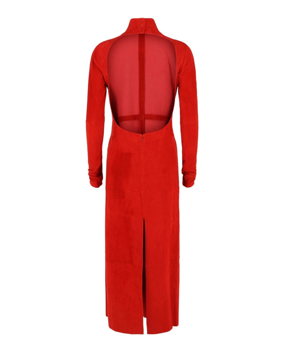 Ferragamo Backless Suede Dress