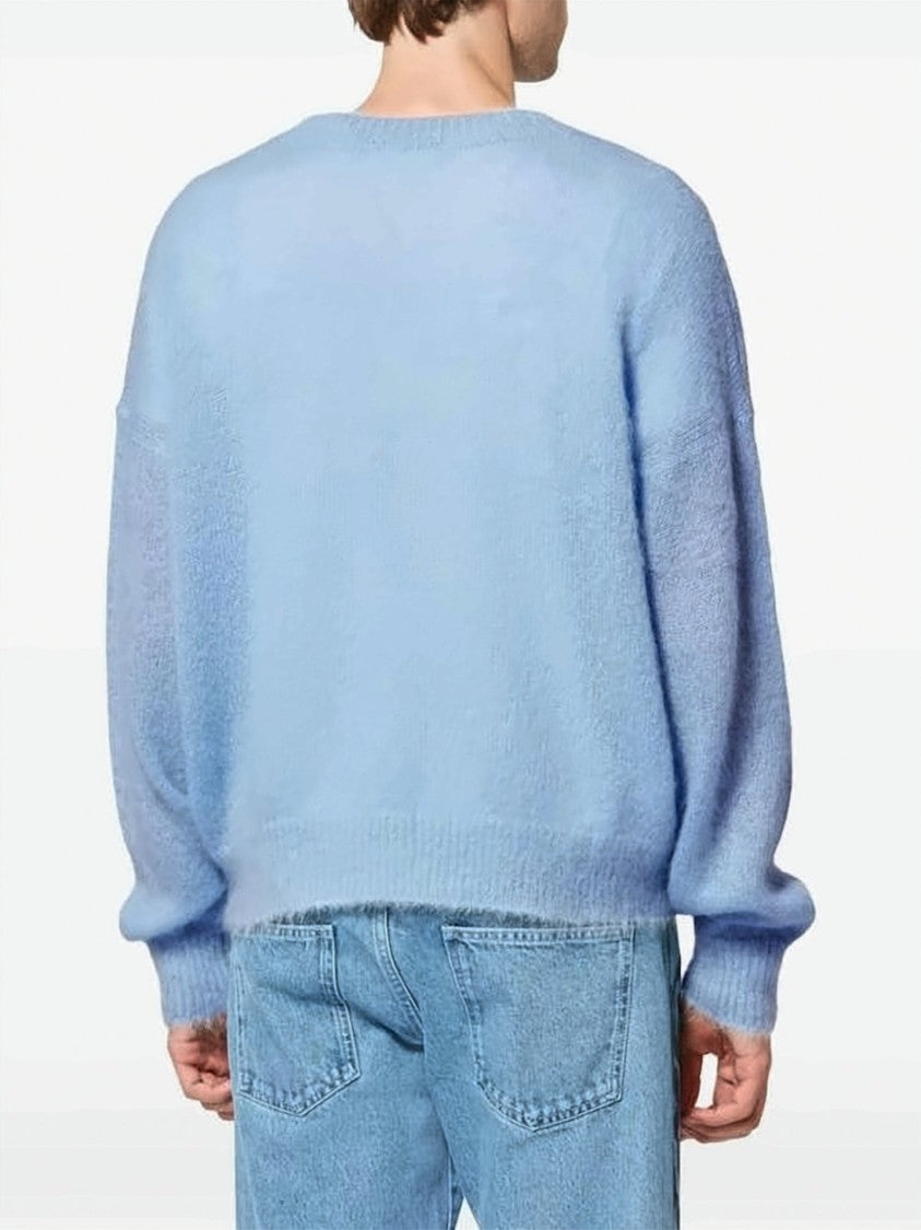 Isabel Marant Relaxed Fit Light Blue Mohair Blend Sweater