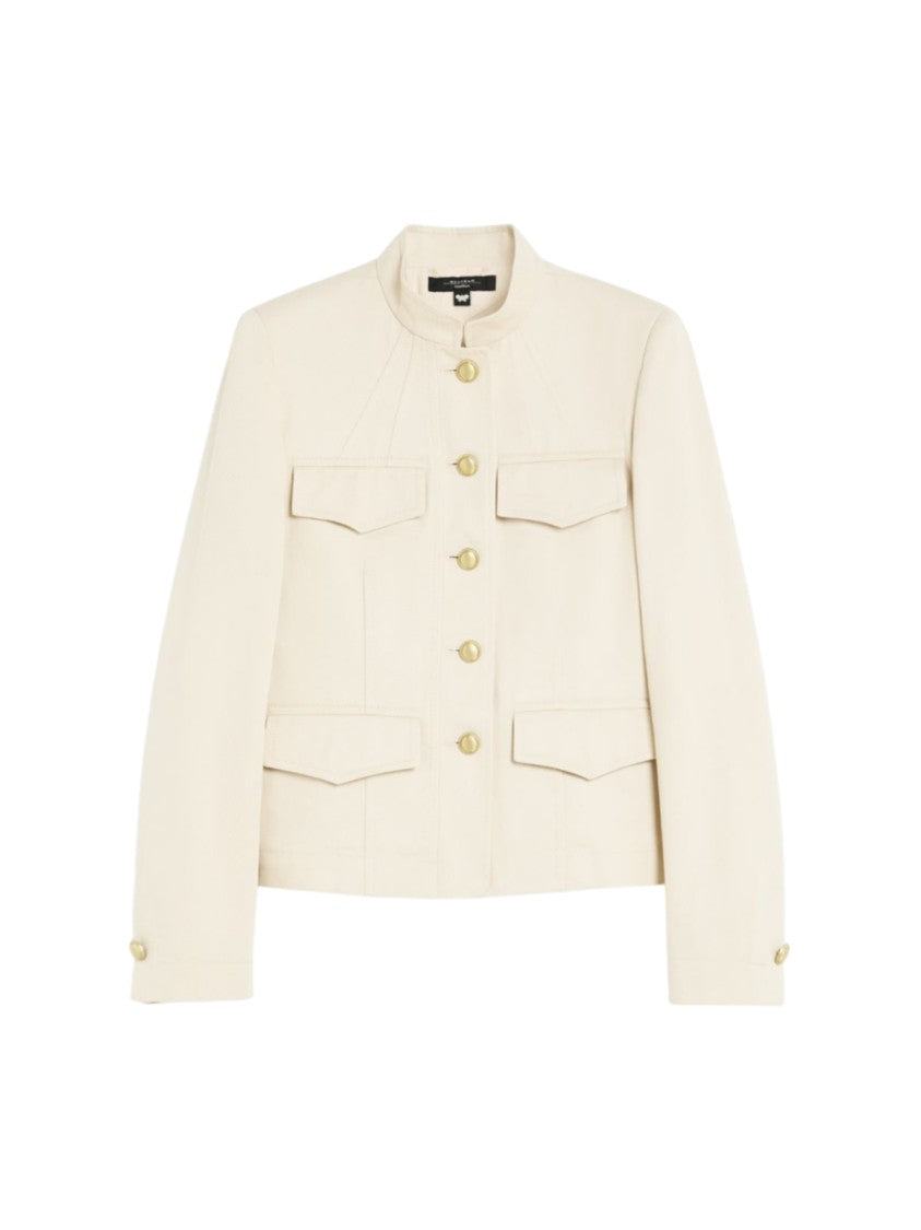 Max Mara Single-Breasted Cotton Gabardine Jacket