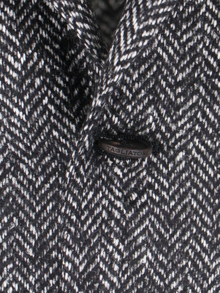 Tagliatore Houndstooth Single-Breasted Blazer
