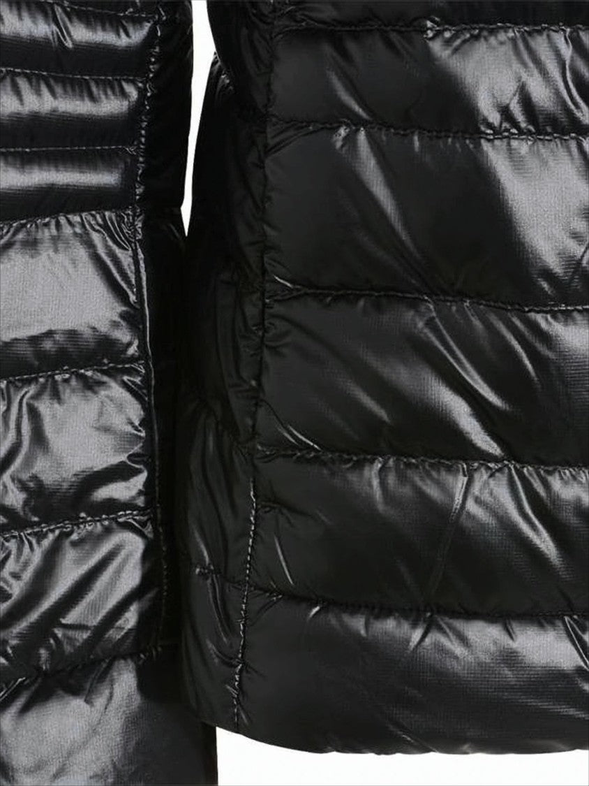 Canada Goose Fitted Black Down Jacket With Quilted Design