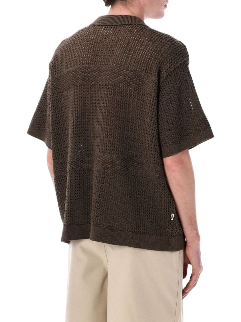 Obey Earthy Brown Open-Knit Shirt