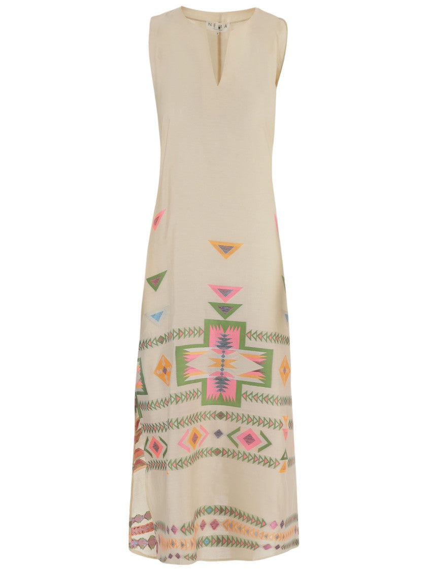 Nema Maxi Dress With Geometric Pattern