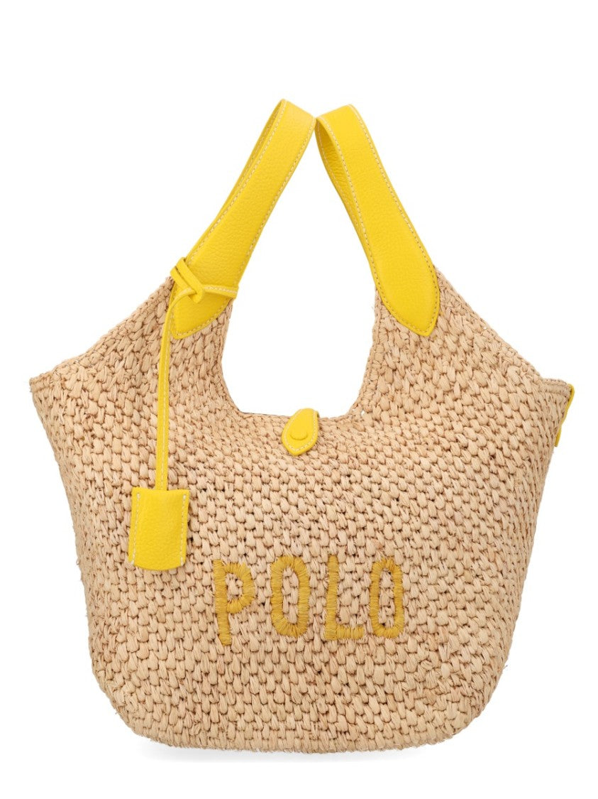 Polo Ralph Lauren Polo Play Woven Raffia Tote Bag