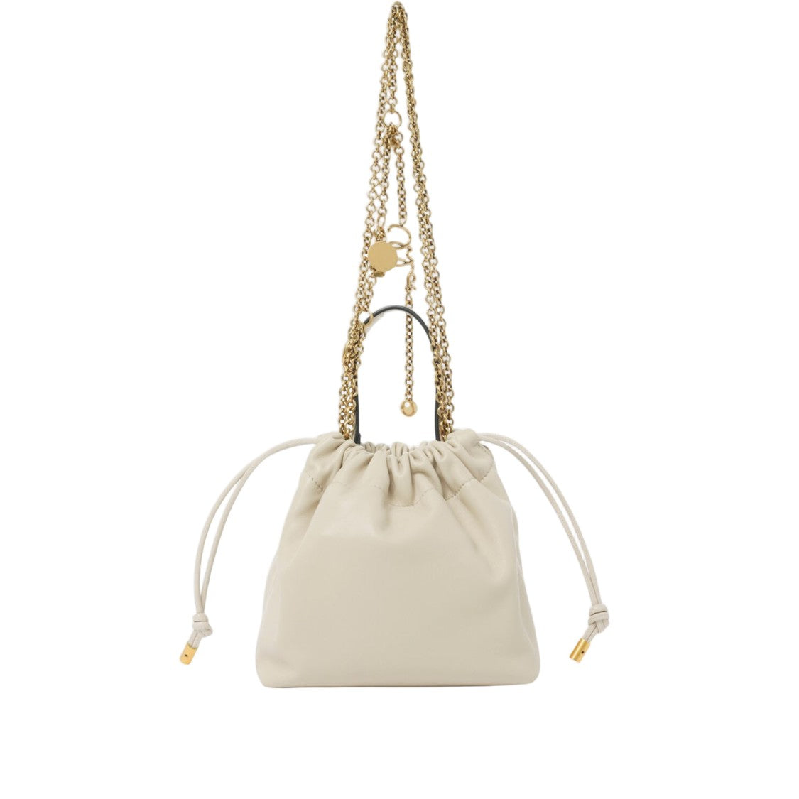 Chloé Drawstring Leather Bag With Decorative Charms