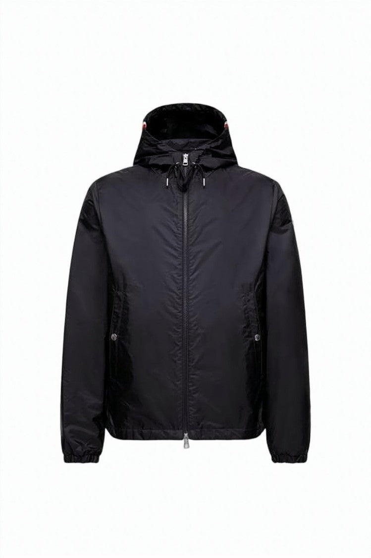 Moncler Black Polyamide Jacket With Hood