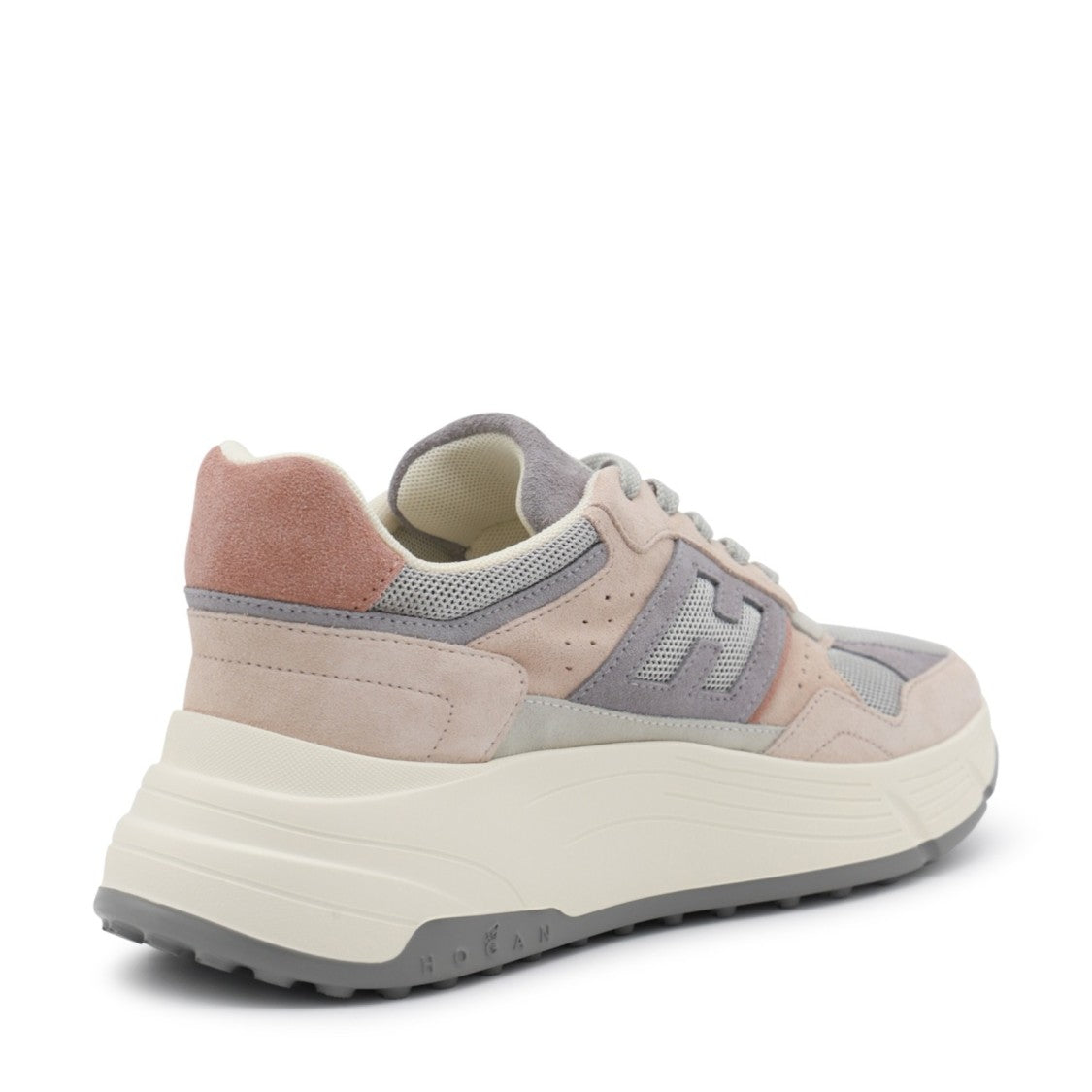 Hogan Suede And Mesh Sneakers With Iconic Logo