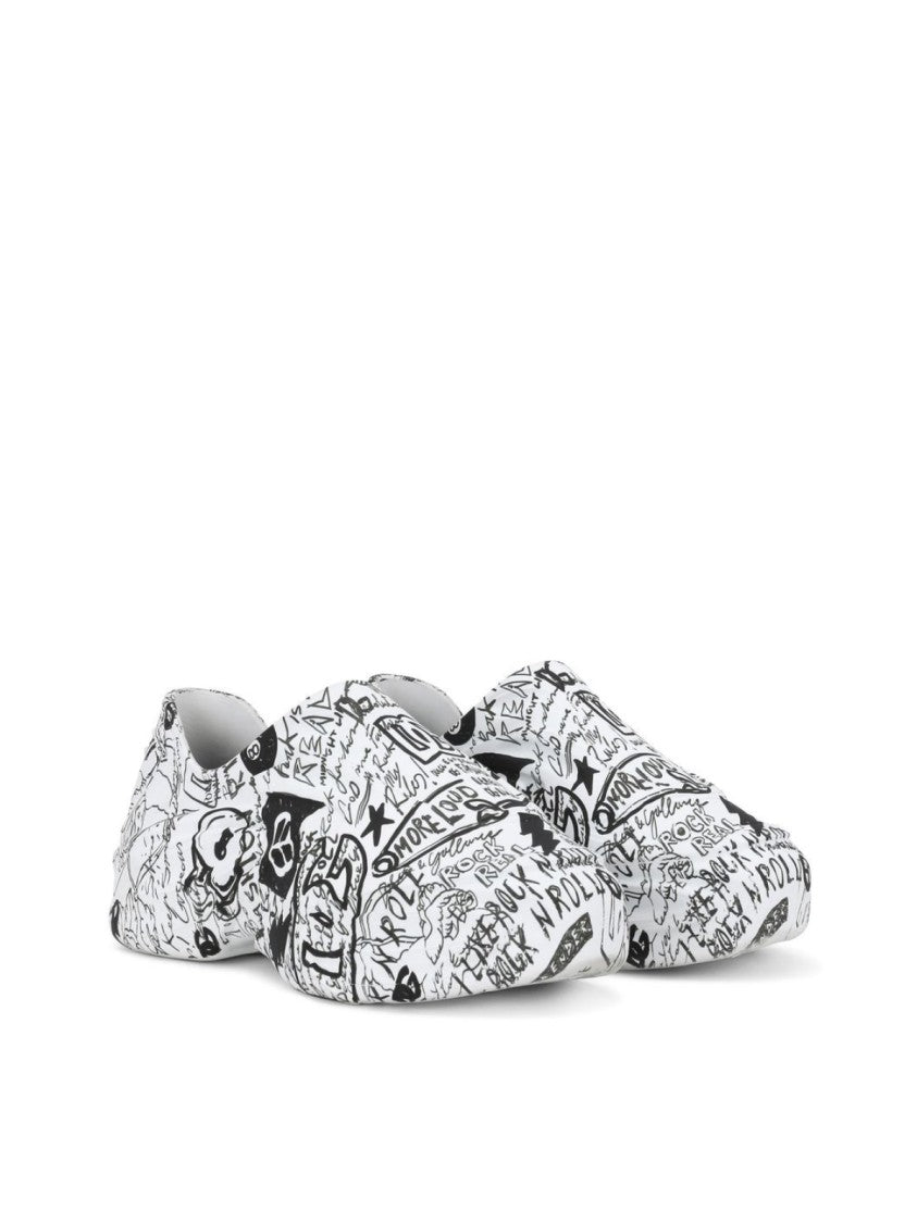Dolce & Gabbana Toy Graffiti-Print Logo Sneakers