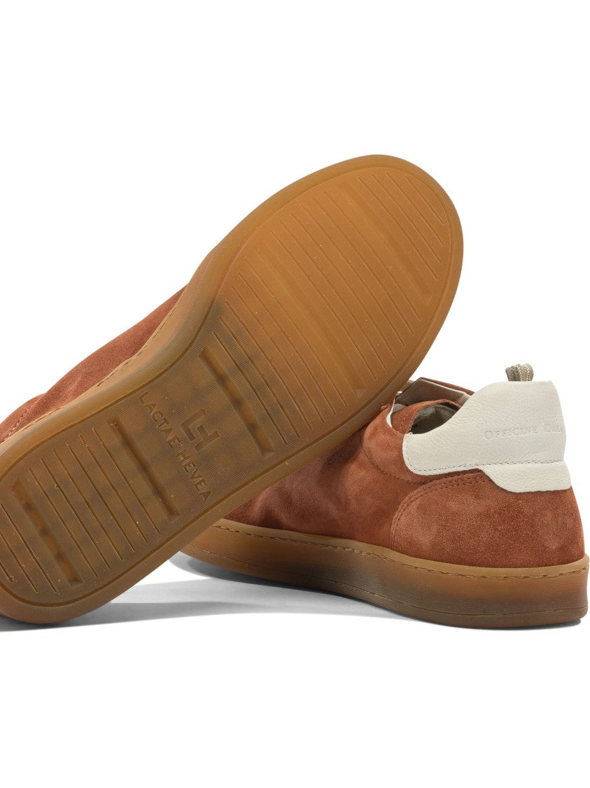 Officine Creative Slip-On Sneakers With Suede Upper And Contrasting Sole