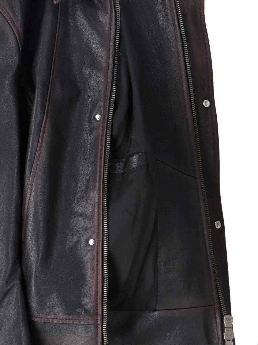Golden Goose "Prince" Leather Jacket – Brown