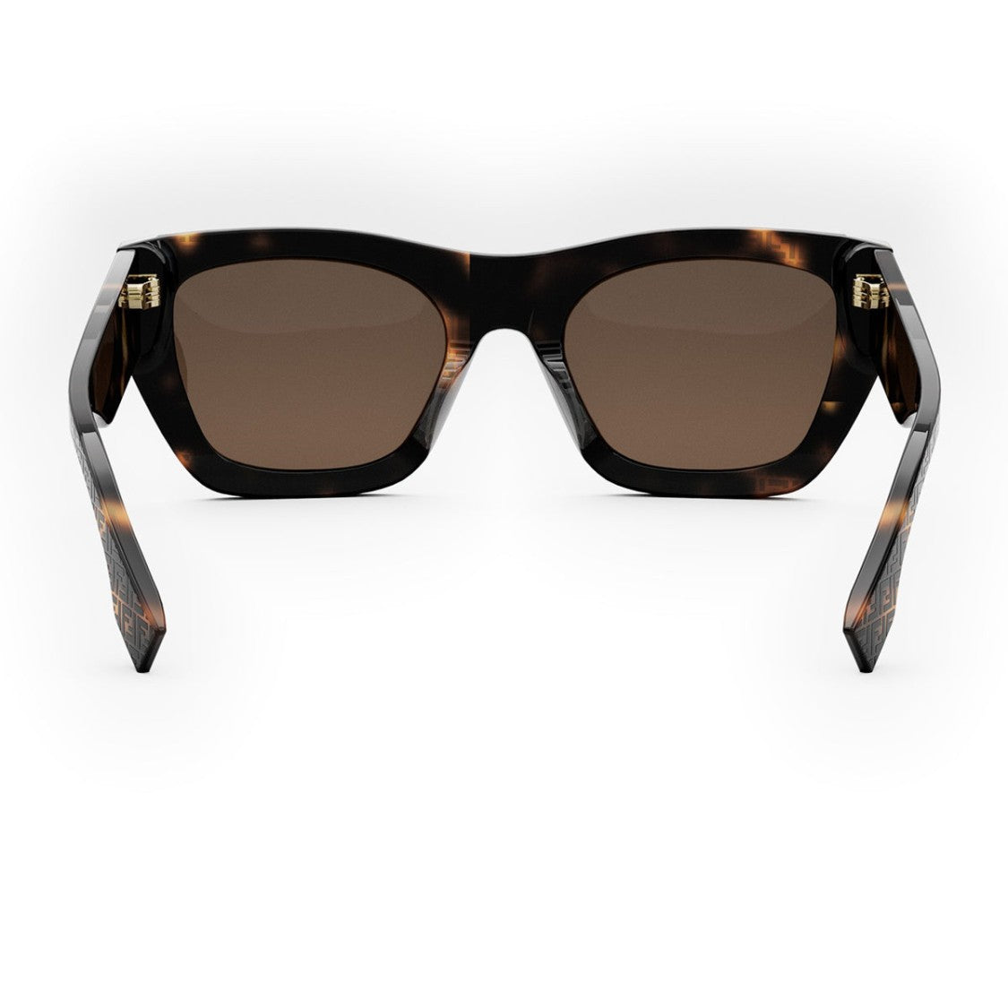 Fendi Havana Fe40100i Square Acetate Sunglasses